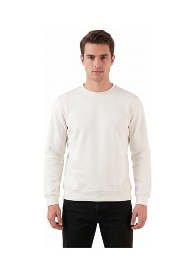 Baglan Erkek Sıfıyaka Sweatshirt Regular Kalıp Bgl-st05411 Krem