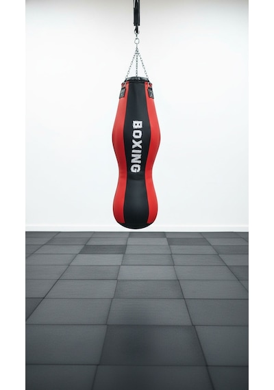 Spor Byfit Salon Tipi Özel Tasarım Mma Boks Torbası Kırmızı - Siyah