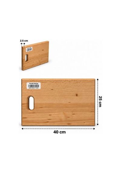 Taraklı Ahşap Tahta Kesim Panosu 25x40 Açık Pembe