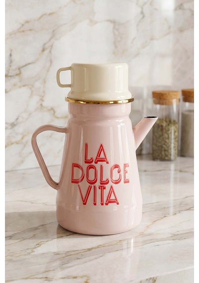 Dolce Vita Bardaklı Emaye Sürahi