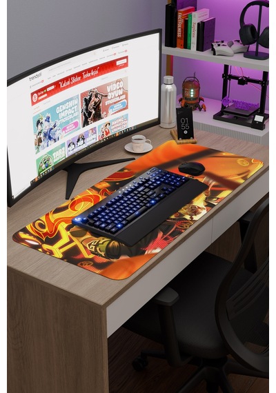 Gaming Genshin Impact Anime Gacha V3 - 90x40 Xxl Gaming Mouse Pad Fare Altlığı