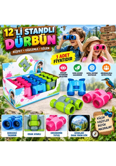 8630a12 12 Li Standlı Dürbün 1 Adet Fiyatıdır Mavi