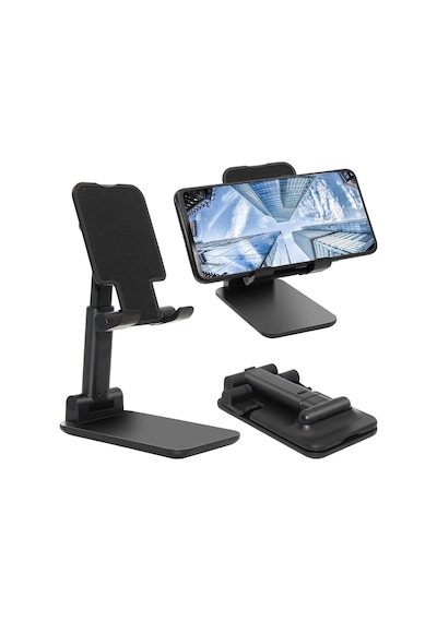 Cep Telefonu Standı, Katlanır Masaüstü Telefon Standı, Açı Yüksekliği Ayarlanabilir Cep Telefonu Tutacağı, Masa, Ofis, Tablet Standı Tüm Telefonlarla Uyumlu 10-25 Cm Cep Telefonu/tablet