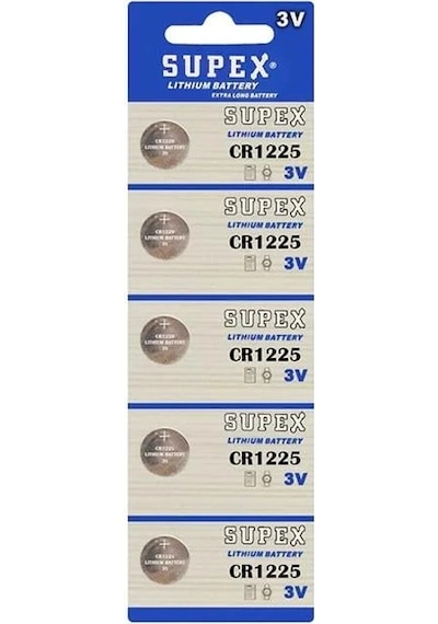 Supex Cr1225 3 Volt Lityum Pil 5'li Paket