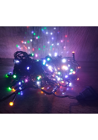10m 100 Led Damla Uçlu Led Işık Rgb Işık Siyah Kablo