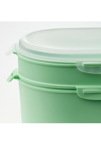 Utbjuda Kapaklı Plastik Saklama Kabı, Açık Yeşil, 0,2 Lt X 0,6 Lt, 2 Parça, Kuru Gıdalar İçindir