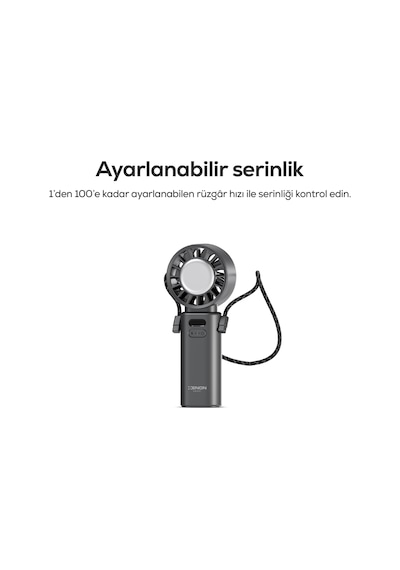 Xenon Smart Peltier Buz Soğutmalı El Vantilatörü 100 Kademe, 3600mah, 8300 Rpm, Usb-c, Askılı