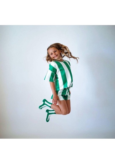 Lolliboomkids Yeşil Beyaz Çizgili Oversize Çocuk Şortlu Takım Rahat Ve Şık Yazlık Takım Yeşil Beyaz Yeşil - Beyaz Lolliboomkids Yeşil Beyaz Çizgili Oversize Çocuk Şortlu Takım Rahat Ve Şık Yazlık Takım Yeşil Beyaz Yeşil - Beyaz