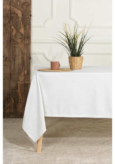 Elart Soft Kadife Masa Örtüsü Dikdörtgen 150x220 Cm Krem Krem
