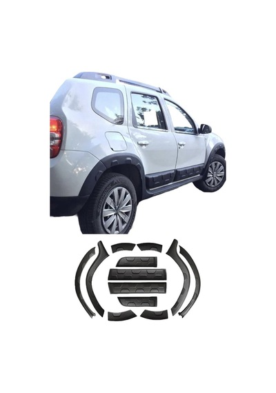 2010-2017 Dacia Duster Damalı Dodik Kapı Kaplama Kabartma Seti 12 Parça Damalı