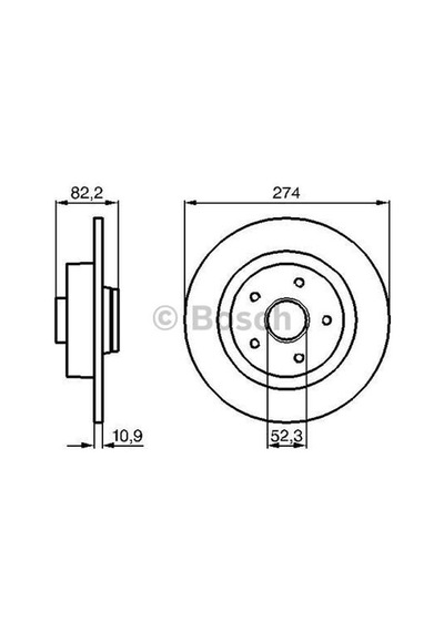 Bosch 0986478744 Arka Fren Aynası Diski Laguna Iı 1.6 1.8 1.9 2.0 Scenic Iı 2.0dcı 8200655249