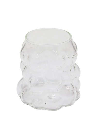 Boncuklu - Boğumlu Cam Bardak 340ml Kahve - Sunum - Meşrubat Bx40 A