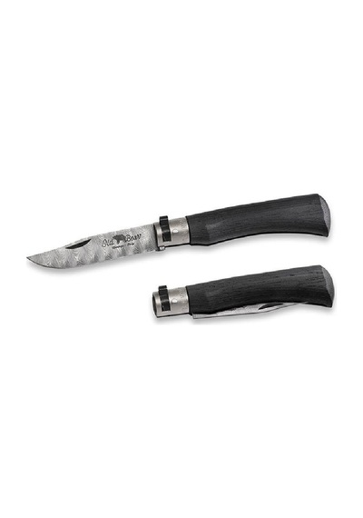 Old Bear 17 Cm Cevız Ahsap Sap 6 3/4'' S Kamp Çakı Siyah