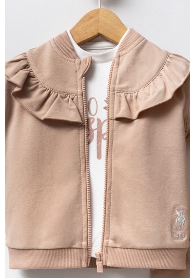 U.S. Polo Assn. Kız Bebek Kahverengi Takım Kahverengi