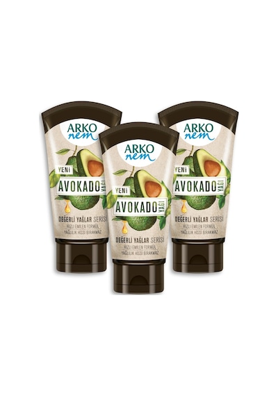Arko Nem Değerli Yağlar Avokado Yağı Nemlendirici El Kremi 3 x 60 ML