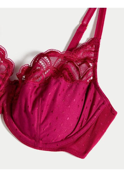 Marks & Spencer Amelia Dantelli Balenli Full Cup Sütyen T33002306 Bordo