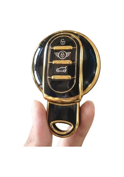 Premium Mini Cooper Siyah Anahtar Kabı Kılıfı