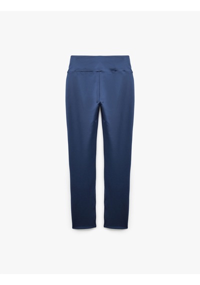 Koton Yüksek Bel Slim Fit İnterlok Spor Tayt Mavi 5sak40303nk Mavi