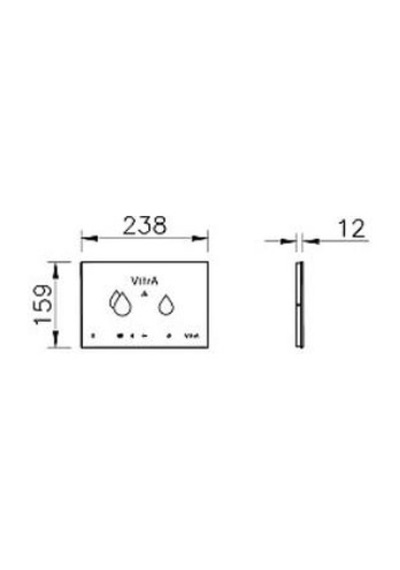 Vitra V-care 768-1502 Smart Kumanda Paneli Siyah Cam