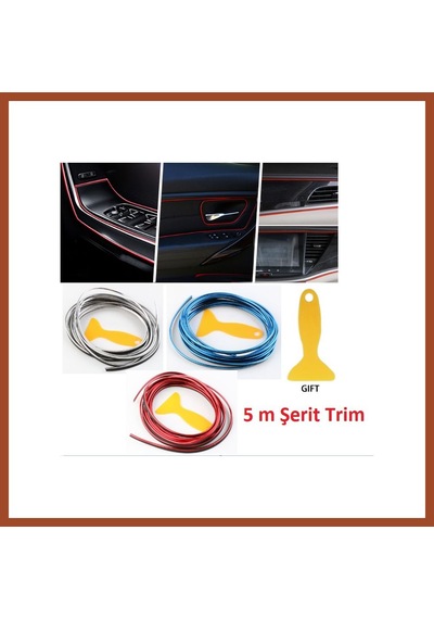 Bezos Araba Dekorasyon Şeridi 5 Metre Trim Şeridi Pro Standart