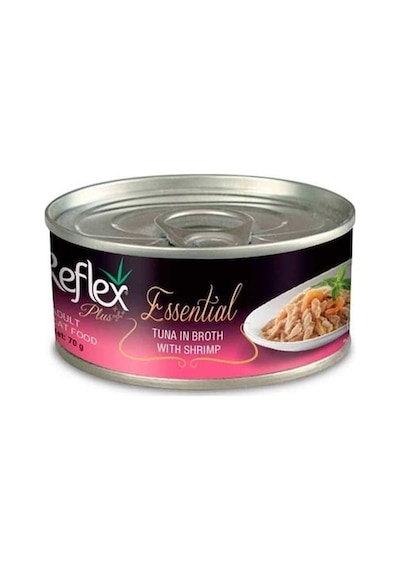 Reflex Plus Essential Ton Balıklı ve Karidesli Konserve Yetişkin Kedi Maması 24 x 70 G
