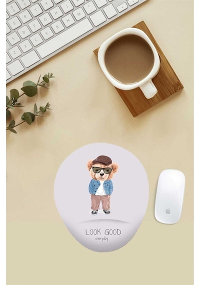 Her Gün Iyi Görün Yazılı Bilek Destekli Mouse Pad Mousepad