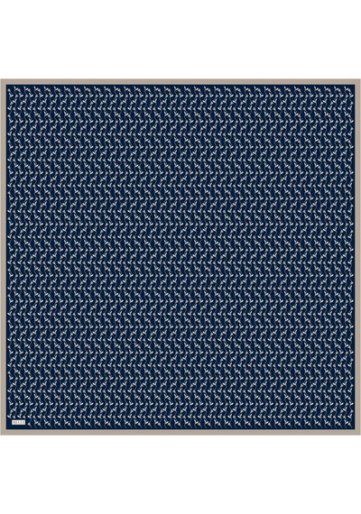 Belli Twill İpek Eşarp - 4001-80 Lacivert Vizon - Lacivert Vizon
