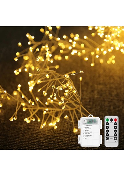6 Metre 200 Led Gün Işığı Uzaktan Kumandalı, 8 Modlu Usb Peri Işığı