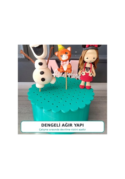 Figür Modelleme Ve Kurutma Standı Şeker Hamuru, Soğuk Porselen Ve Kil İçin Çok Amaçlı Stand Çok Renkli
