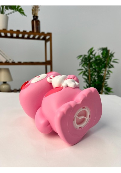 Favora Çilekli Ayıcık Kumbara - Pembe