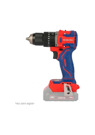 Workpro Wp390016 20volt 65nm. Kömürsüz Profesyonel Şarjlı Darbeli Matkap Akü Dahil Değildir