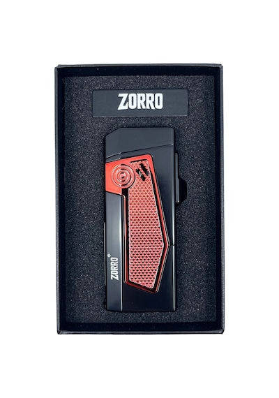 Zorro 4 Pürmüz Alevli Puro Çakmağı Dahili Puro Sehpası, Delici Punch Ve Gömülü Puro İğneli Kırmızı - Antrasit Siyah Zorro 4 Pürmüz Alevli Puro Çakmağı Dahili Puro Sehpası, Delici Punch Ve Gömülü Puro İğneli Kırmızı - Antrasit Siyah
