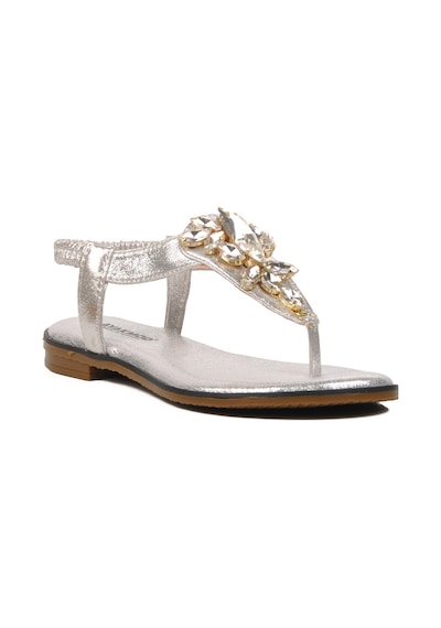 Gümüş Kadın Düz Sandalet 286079 Z Gümüş