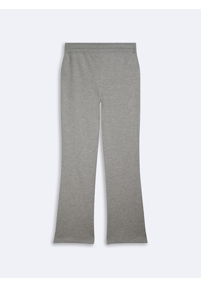 Flare Paça Basic Gri Eşofman Gri