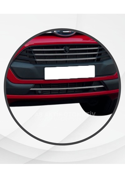 Ford Custom 2012-2017 Ön Tampon Çıtası Krom 5 Prç. P.çelik