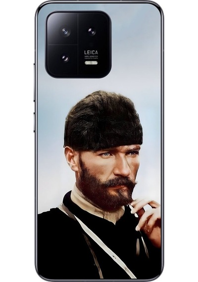 Xiaomi Mi 13 Pro Uyumlu Şeffaf Kılıf Atatürk 2 Tasarımlı