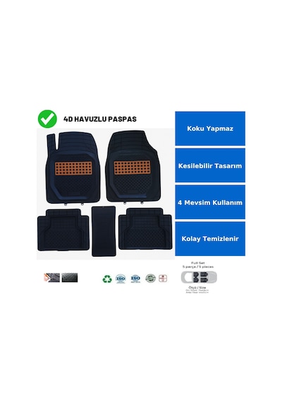Toyota Aygo 2012 Havuzlu Üniversal Ahşap Rengi Hıgh-qualıty Materıal Oto Paspas