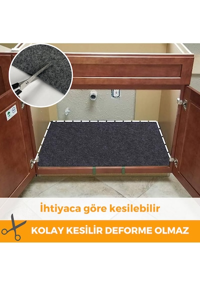 Beylini Lavabo Altı Matı Sıvı Geçirmez Kaymaz Taban 60x76 Cm