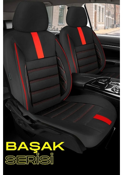 Fiat 500x 2014 Ve Sonrası Aracınıza Uyumlu Kırmızı Başak Plus Serisi Dokuma Koltuk Kılıfı
