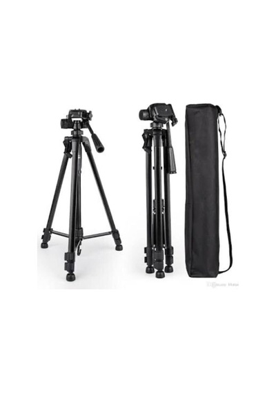 Teknosepetim Siyah Büyük Profesyonel Kamera Ayarlanabilir Tripod Telefon Tutucu Tripot 140 Cm, Siyah Blpl140cmtris