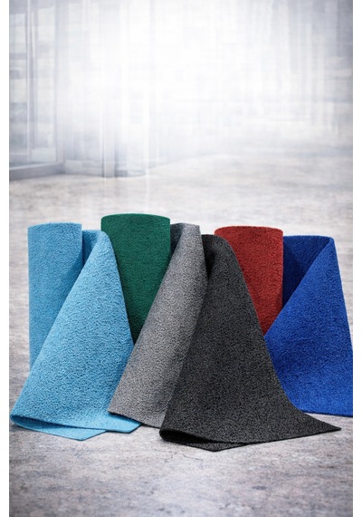 Myfloor Renkli Dezenfektan 50x70 Cm Kıvırcık Paspaslı Hijyenik Kauçuk Paspas Mavi