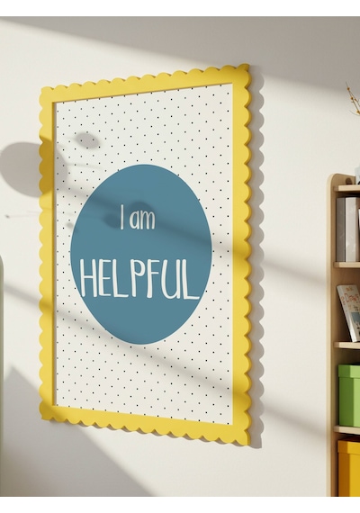 I Am Helpful Dijital Baskı Poster Lacivert Çerçevesiz
