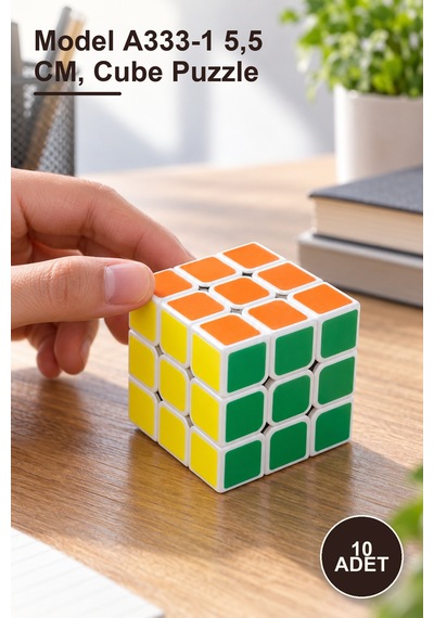 10 Adet Küp Yapboz Model A333-1 5,5 Cm, Cube Puzzle