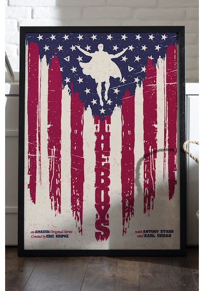 The Boys Siyah Ahşap Çerçeveli Poster, Dekoratif Dizi Duvar Tablosu