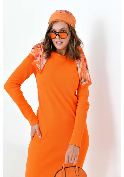 FTZ Women Ftz Kadın Kaşkorse Elbise Orange 30901-Orange Turuncu