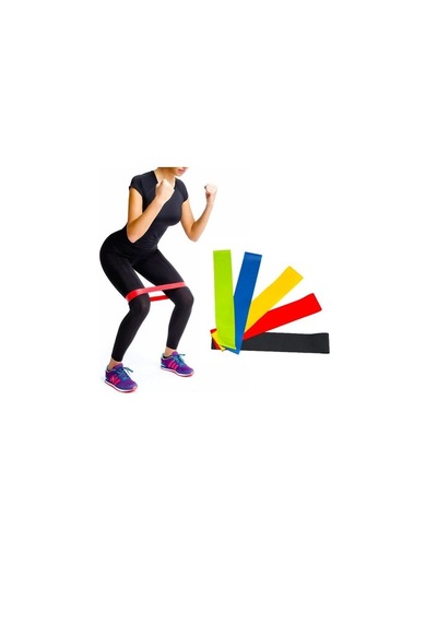 5 Farklı Direnç Egzersiz Direnç Lastiği Pilates Bandı Spor Lastiği Çok Renkli