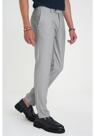 Efor Comfort Fit Beli Lastikli Dokulu Gri Jogger Pantolon P 1192 Gri