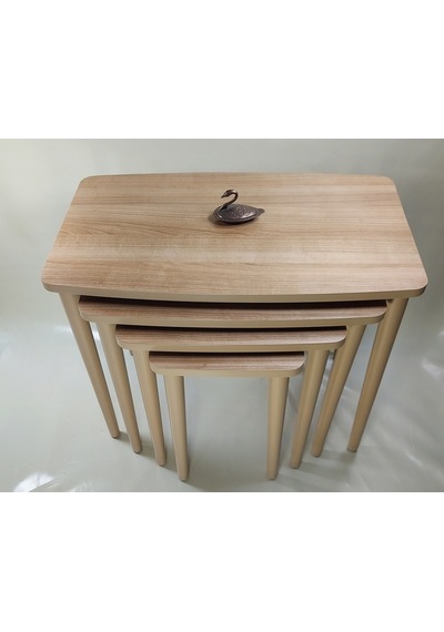 Kirazlı Mdf 4Lü Zigon Sehpa