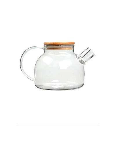 Bambu Kapaklı Borosilikat Cam Demlik 1000ml Royaleks-cm-2000 Renkli