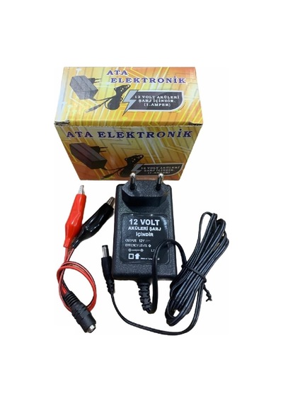 Pilsan Fortune Akülü Araba Uyumlu - 12 Volt Akü Şarj Cihazı Şarz Aleti Adaptör Yerli Üretim 1 Amper